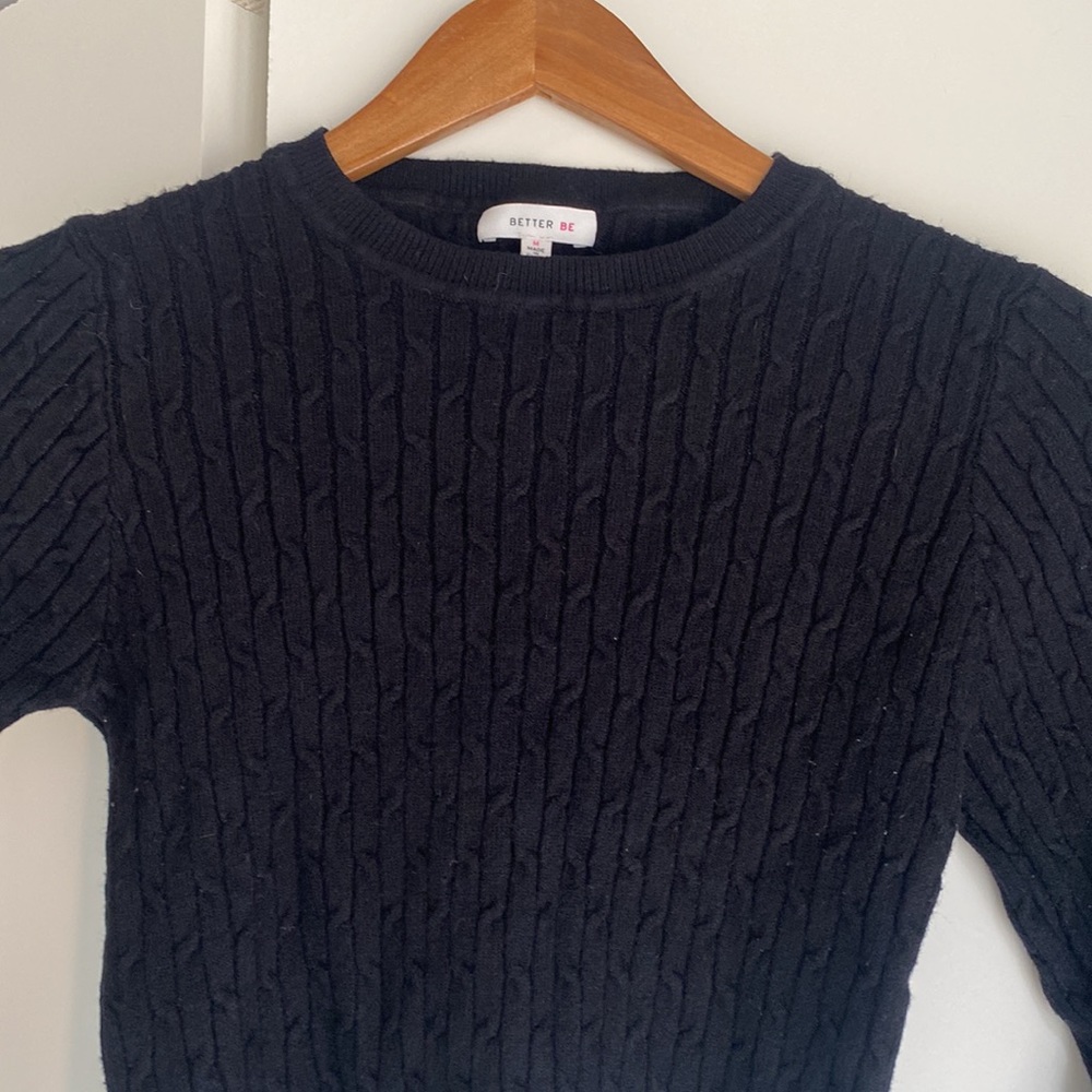 Cropped Black Sweater